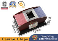 Wood-Colored 2 Deck Of Playing Cards Dual-Purpose Gambing Universal Poker Shuffler
