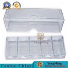 40mm Poker Chips Case 5 Rows 100 PCS  Clear Acrylic Float Gambling Table Chips Holder