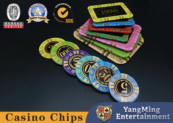 Silk Screen Casino Poker Chips Acrylic Plastic Independent Anti Counterfeiting