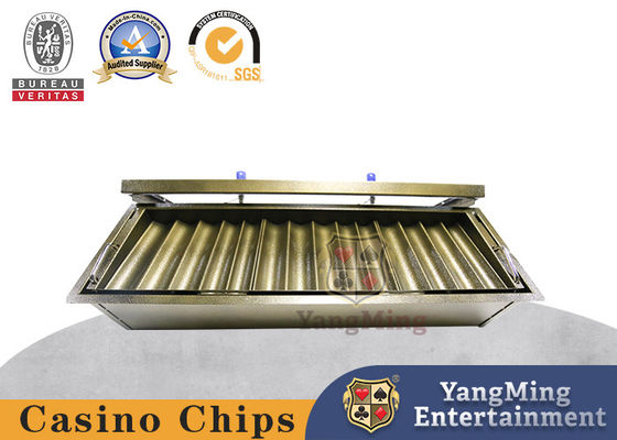 Brand New Metal Plated Chip Tray Double Layer Double Lock Chip Tray Poker Chip Float