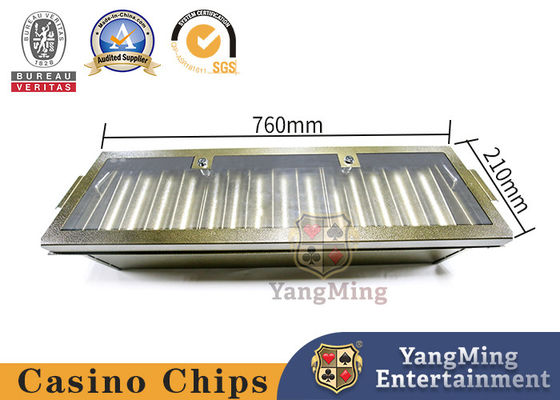 Brand New Metal Plated Chip Tray Double Layer Double Lock Chip Tray Poker Chip Float
