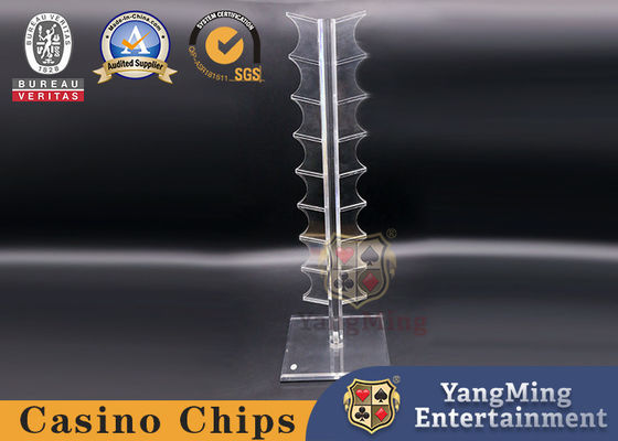 Roulette Casino Table 8Pcs Standard Acrylic Poker Chip Holder Display
