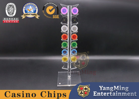 Roulette Casino Table 8Pcs Standard Acrylic Poker Chip Holder Display