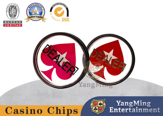 Купить Прозрачный акриловый позиционирующий дилер карт Бренд Texas Hold'Em Карточная игра Круглая гравировка Производство в сети