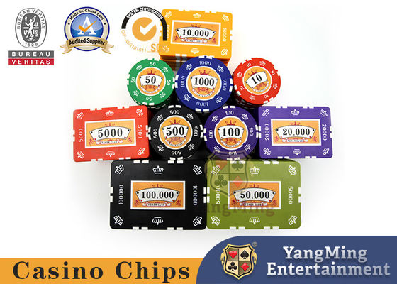 Купить Новый дизайн казино Игры на столе Чипы Texas Hold'Em Игры Анти-Фальсификация Чип набор Производство в сети