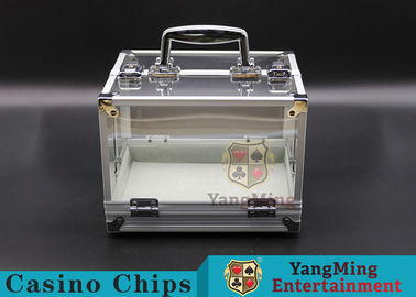 Купить Обломока Техаса ручки двойника 600PCS коробки наличных денег открытого комната шахмат прозрачности рамки Lockable/алюминиевого сплава высокая Производство в сети