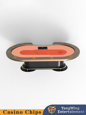 Купить Розничный казино 10 игроков Texas Hold'em Покер стол с металлическим пьедесталом Производство в сети