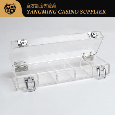 Купить Акриловый 100 PCS 50mm Прозрачный Покер Чип Поднос Баккара Техасский Холдем Столовая игра Производство в сети