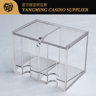 Купить High Quality Acrylic Clear 8 Deck Discard Holder Baccarat Casino Poker Game Table Waste Card Holder Производство в сети