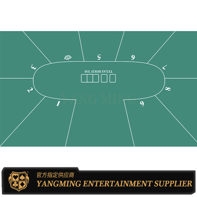 Купить Настольная скатерть для покера Texas Hold'Em на 9 игроков, водонепроницаемая, с возможностью индивидуального дизайна Производство в сети