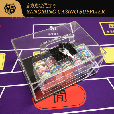 Купить 400 Pieces Poker Chips Case of Acrylic Texas Hold'em Chips Box Производство в сети