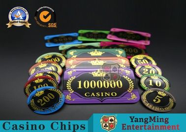 Купить Монетка обломока таблицы настольной игры покера обломока штемпелевать золота Техаса баккара акриловая Производство в сети
