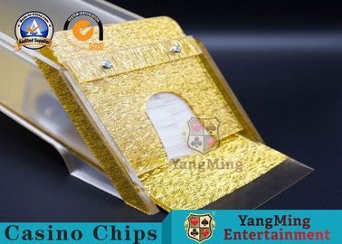 Купить 8 игральные карты палуб ручные/ботинок карты казино с ясной акриловой крышкой 5-7mm Thinkness Производство в сети