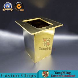 Купить Аттестация SGS держателя 10.5*10.5*17.5 сбрасывания покера игральных карт кнопки металла половинная Производство в сети