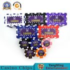11.5g Iron Core Plastic Chip Texas Baccarat Poker Table Top Game Chip Set