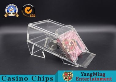Купить Металлический стержень 7mm Thinkness Shuffer игральной карты торговца покера казино 2 палуб полностью ясный Производство в сети