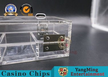 Купить таможня двойного замка случая обломоков покера глины 100pcs 46mm прозрачная Производство в сети