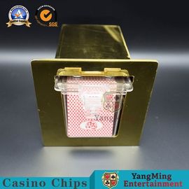 Купить Коробка карты держателя игральных карт нержавеющей стали Титанюм желтая спрятанная ГамблингТабле Производство в сети
