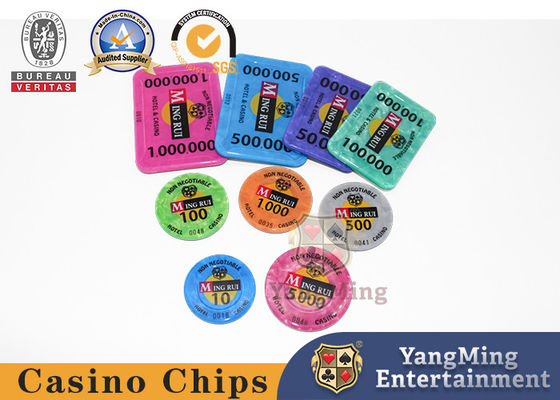 New Defined RFID Casino Table Acrylic Crystal Poker Chip Set With 760 Chip Carriers
