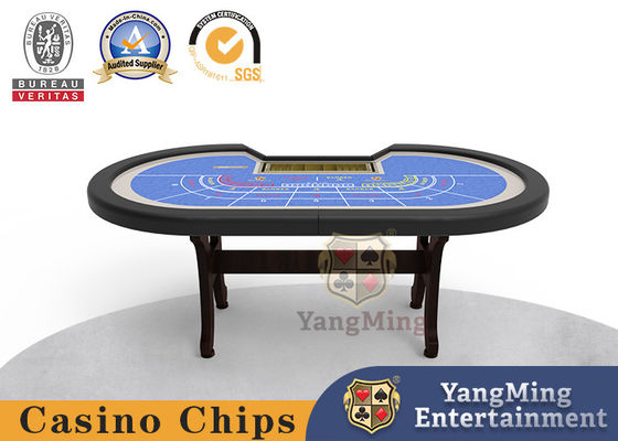 8-людиный покерный стол для бакарата H-Leg Folding Poker Table Baccarat Table Can Be Newly Customized