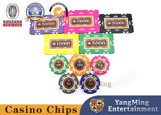 Оптовая продажа ABS Eight Crown Patch Paper Code Set Казино Развлекательные игры Настольные фишки