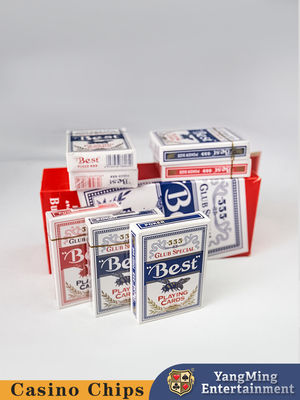 Лучшие 555 Бренд Синие Карты из бумаги 100% Карты из бумаги Покерный клуб 3,3 мм Фабрика Thinkness