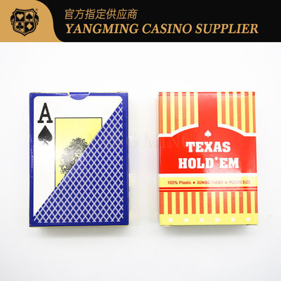Красный и синий 100% ПВХ водонепроницаемые пластиковые покерные карты Texas Hold'em Club игровые карты