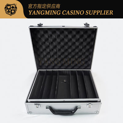Texas Hold'em Baccarat Chip Case Set Серебряный алюминиевый чехол для чипов