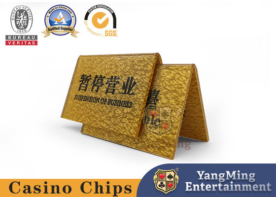 Экологически чистый высокопроницаемый золотой экран номерная карточка акриловый пользовательский VIP-клубный дом Запрещенный китайский и английский номерный знак