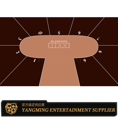 Luxury Gambling Tablcloth Texas Hold'Em 9 Player Waterproof Game Tablecloth Design Customized