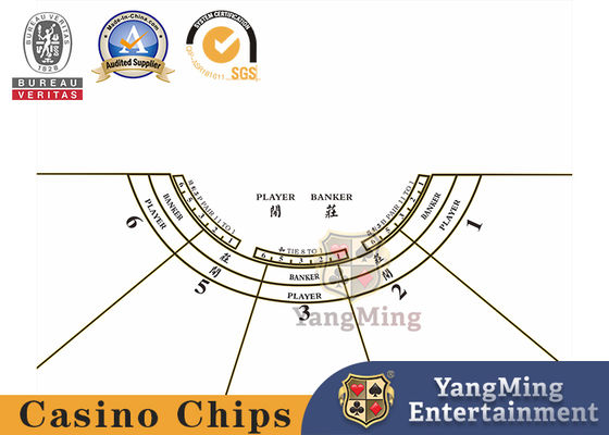 100% Полиэфирная ткань Baccarat 5 - Разметка стола для казино для игроков в баккара, полукруглая разметка для покера, зеленого цвета