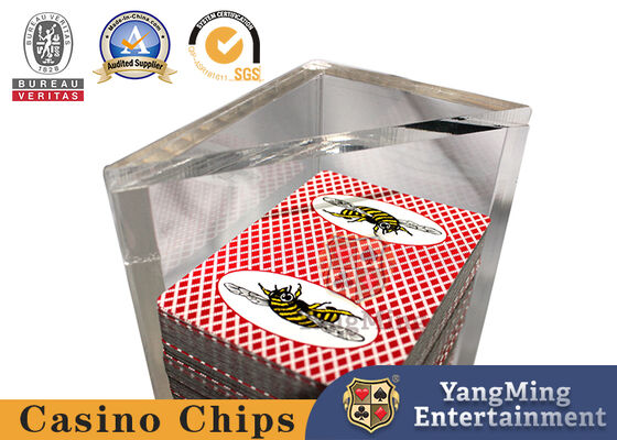 Дракон Тигр Баккара Акриловый Казино Скидка держатель Треугольник Прозрачный носитель Скидка держатель