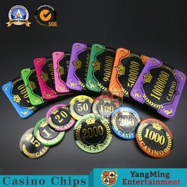 Играя в азартные игры покер квадрата кода RFID откалывает/персонализированный набор обломоков УЛЬТРАФИОЛЕТОВОГО казино 12g прямоугольника акриловый